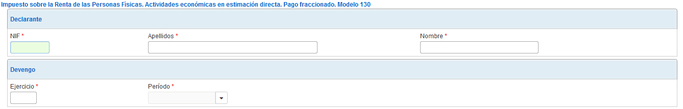 daros identificativos modelo 130
