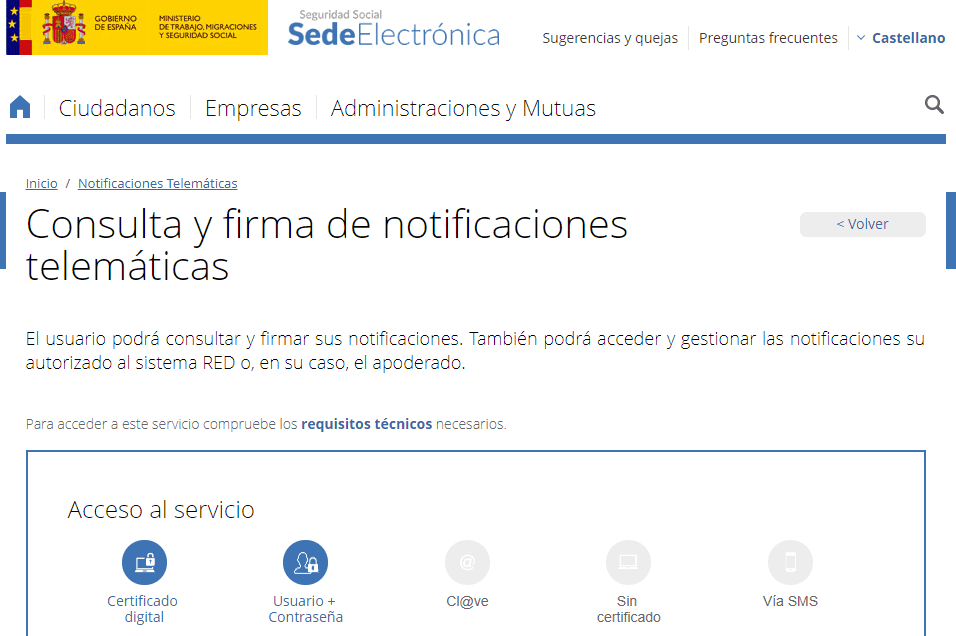 Notificaciones TGSS