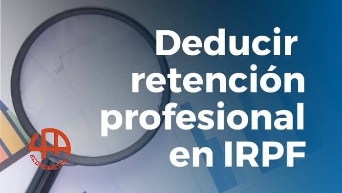 deducir retención profesional en IRPF